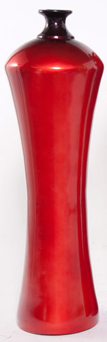 Name:Medium Hour Glass Floor Bottle in Metallic Red, Item id:6310_M3-A-051B (Medium Image)