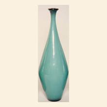 Large Diamond Floor Bottle in Metallic Sky Blue Thumbnail Image