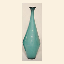 Medium Diamond Floor Bottle in Metalic Sky Blue Thumbnail Image