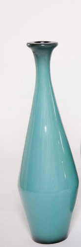 Name:Small Diamond Floor Bottle in Metallic Sky Blue, Item id:6310_M3-A-101C (Medium Image)
