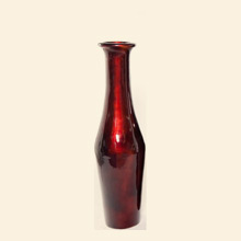 Small Cannon Floor Vase in Metallic Vino Thumbnail Image