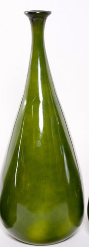 Name:Large Flask Bottle in Metallic Green, Item id:6310_M3-A-201A (Medium Image)