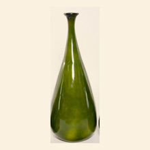 Large Flask Bottle in Metallic Green Thumbnail Image