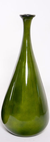 Name:Medium Flask Bottle in Metallic Green, Item id:6310_M3-A-201B (Medium Image)