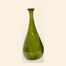 Small Flask Bottle In Metallic Green Thumbnail Image