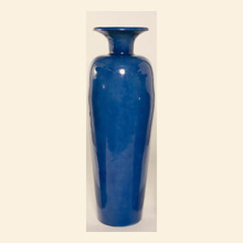 Large Crowned Floor Vase in Metallic Cobalt Thumbnail Image