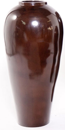 Name:Medium Tibor Vase in Metallic Chocolate, Item id:6310_M3-A-351B (Medium Image)
