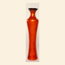 Large Elegant Floor Vase in Metallic Orange Thumbnail Image