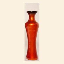 Small Elegant Floor Vase in Metallic Orange Thumbnail Image