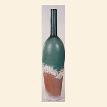 Large Long Neck Bottle in Antique Aqua Thumbnail Image