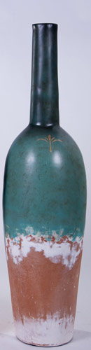 Name:Medium Long Neck Bottle in Antique Aqua, Item id:6310_M3-A-551B (Medium Image)
