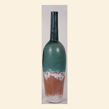 Medium Long Neck Bottle in Antique Aqua Thumbnail Image
