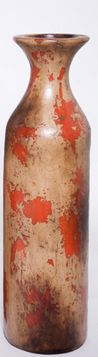 Name:Small Flared Floor Bottle in Antique Orange, Item id:6310_M4-A-707C (Medium Image)