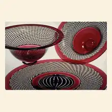 Ruby Lace Bowls and Plate