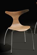 Dolphin Chair with Seat Upholstery