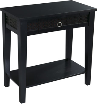 Name:Banyan Foyer Table Black with espresso trim, Item id:8810_BAN07BK (Medium Image)