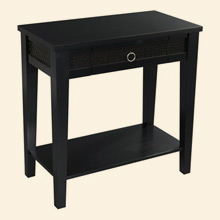 Banyan Foyer Table Black with espresso trim Thumbnail Image