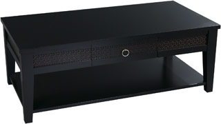 Name:Banyan Coffee Table Black with espresso trim, Item id:8810_BAN12BK (Medium Image)