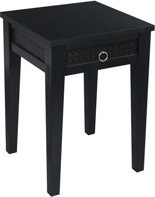 Name:Banyan Accent Table Black with espresso trim, Item id:8810_BAN17BK (Medium Image)