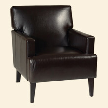 Carrington Arm Club Chair Espresso Eco Leather Thumbnail Image