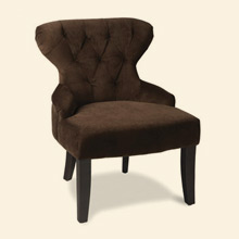 Curves Hour Glass Accent Chair Chocolate Thumbnail Image