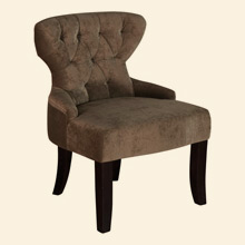 Curves Hour Glass Accent Chair Vintage Shitake Thumbnail Image