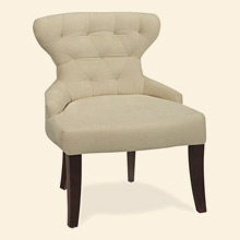 Curves Hour Glass Accent Chair Oyster Velvet Thumbnail Image