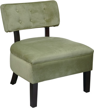 Name:Curves Button Accent Chair Spring Green Velvet, Item id:8810_CVS263-G28 (Medium Image)