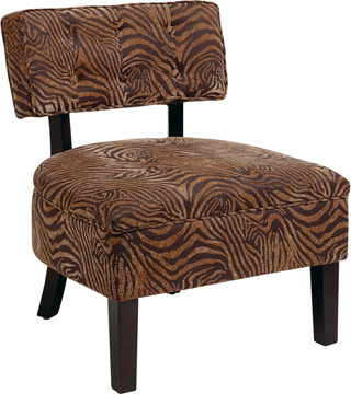 Name:Curves Button Accent Chair Wild Espresso, Item id:8810_CVS263-W10 (Medium Image)