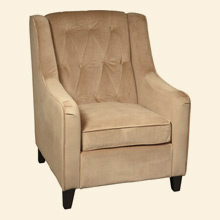 Curves Tufted Accent Chair Coffee Velvet Thumbnail Image