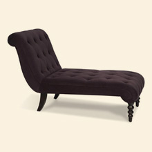 Curves Tufted Chaise Lounge Purple Velvet Thumbnail Image