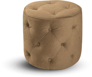 Name:Curves Tufted Round Ottoman Coffee Velvet, Item id:8810_CVS905-C27 (Medium Image)