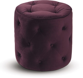 Name:Curves Tufted Round Ottoman Purple Velvet, Item id:8810_CVS905-P57 (Medium Image)