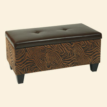 Detour Storage Bench Wild Espresso with Eco Leather Thumbnail Image