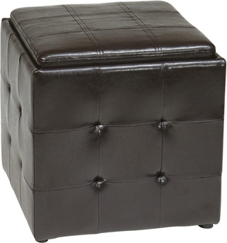 Name:Detour Storage Cube Plus Espresso PU, Item id:8810_DTR818-E34 (Medium Image)