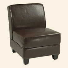 Milan Accent Chair Espresso Eco Leather Thumbnail Image