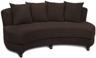 Name:Roundabout Oval Lounger Chocolate Velvet, Item id:8810_RAB532-C12 (Medium Image)