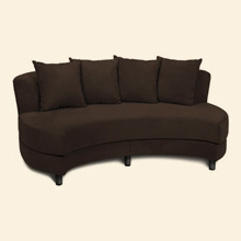 Roundabout Oval Lounger Chocolate Velvet Thumbnail Image