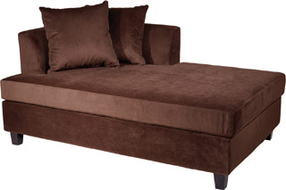 Name:Regent Chaise Chocolate Velvet, Item id:8810_RGT72R-C12 (Medium Image)