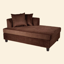Regent Chaise Chocolate Velvet Thumbnail Image