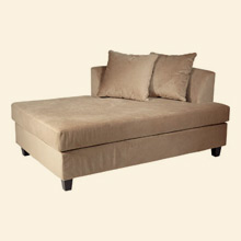 Regent Chaise Coffee Velvet Thumbnail Image