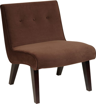 Name:Curves Valencia Accent Chair Chocolate Velvet, Item id:8810_VAL51N-C12 (Medium Image)