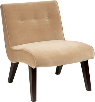 Name:Curves Valencia Accent Chair Coffee Velvet, Item id:8810_VAL51N-C27 (Medium Image)
