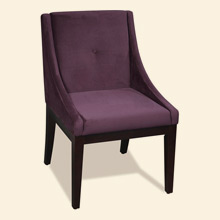 Curves Willow Accent Chair Purple Velvet Thumbnail Image