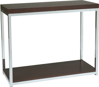 Name:Wall Street Foyer Table Chrome / Espresso, Item id:8810_WST07 (Medium Image)