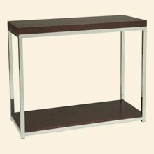 Wall Street Foyer Table Chrome / Espresso Thumbnail Image