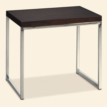 Wall Street End Table Chrome / Espresso Thumbnail Image