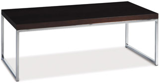Name:Wall Street Coffee Table Chrome / Espresso, Item id:8810_WST12 (Medium Image)