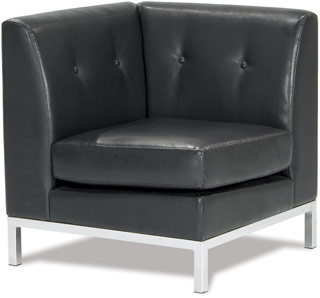 Name:Wall Street Corner Chair Espresso Faux Leather, Item id:8810_WST51C-E34 (Medium Image)