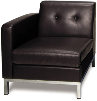 Name:Wall Street Arm Chair LAF Espresso Faux Leather, Item id:8810_WST51LF-E34 (Medium Image)